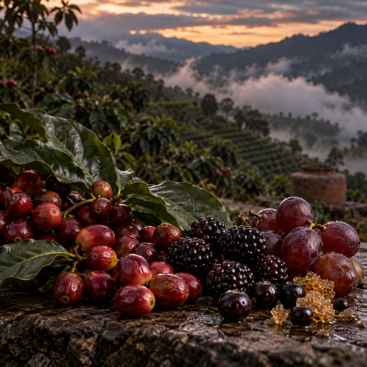 بيري | Berry — كولومبيا، تخمير لاهوائي بالعسل المشترك (Anaerobic Honey Co-fermentation)