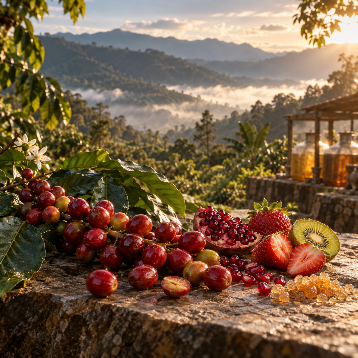 ستروبيري | Strawberry — كولومبيا، تخمير لاهوائي بالعسل المشترك (Anaerobic Honey Co-fermentation)
